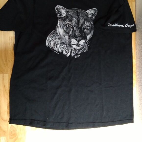 Vintage Bobcat Puma Wildcat Portrait T-Shirt - Picture 2 of 10